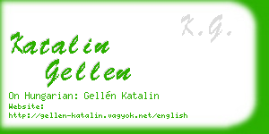 katalin gellen business card